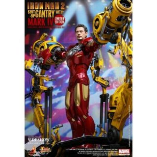 Hot Toys Iron Man 2 Suit Up Gantry & Iron Man Mark Iv Figure 1/6 Mib 901493