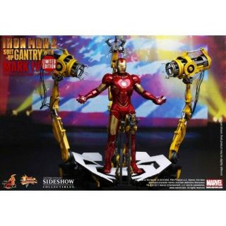 Hot Toys Iron Man 2 Suit Up Gantry & Iron Man Mark IV Figure 1/6 MIB 901493 2