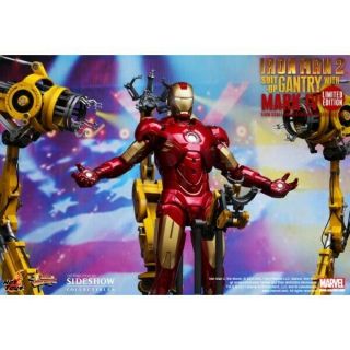 Hot Toys Iron Man 2 Suit Up Gantry & Iron Man Mark IV Figure 1/6 MIB 901493 4
