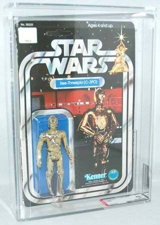 1978 Kenner Star Wars 12 Back C C - 3po Afa 80,  80/85/85 Clear Bubble Unpunched