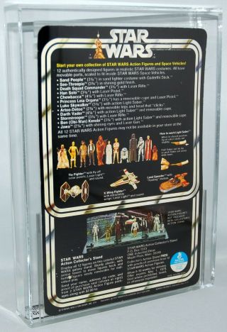 1978 KENNER STAR WARS 12 BACK C C - 3PO AFA 80,  80/85/85 CLEAR BUBBLE UNPUNCHED 2