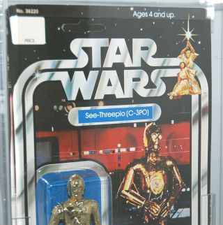 1978 KENNER STAR WARS 12 BACK C C - 3PO AFA 80,  80/85/85 CLEAR BUBBLE UNPUNCHED 5