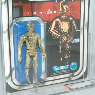 1978 KENNER STAR WARS 12 BACK C C - 3PO AFA 80,  80/85/85 CLEAR BUBBLE UNPUNCHED 6