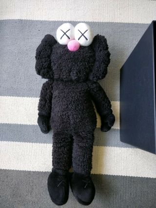 Authentic Kaws Black Bff Plush Edition Of 3000,  W Moma Receipt Pink Nose