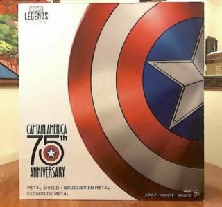 Marvel Legends Avengers Captain America 75th Anniversary Metal Shield In Hand