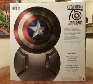Marvel Legends Avengers CAPTAIN AMERICA 75th Anniversary Metal Shield In Hand 2