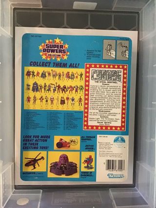 Kenner Powers Cyborg,  23 Picture,  Never Punched,  Never Opened Year 1985 2