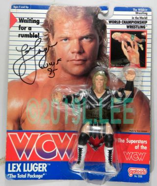 Galoob Toys Wcw Wrestling King Of The Ring Lex Luger Moc Rare Uk Exclusive Worn