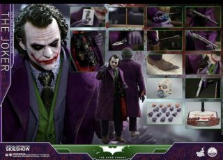 Hot Toys The Dark Knight 1/4th Scale Joker Exclusive Figure Qs10 In Hand