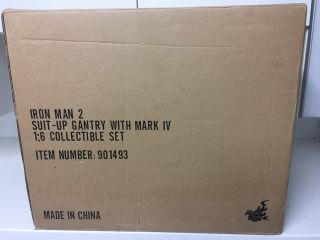 Hot Toys Iron Man 2 Suit - Up Gantry With Mark Iv Shipper Usa Seller