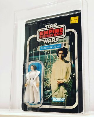 Vintage Star Wars ESB Princess Leia Organa 41 Back AFA 80 Unpunched 2