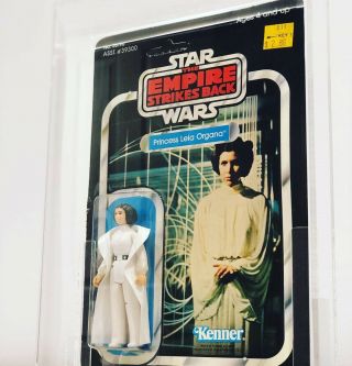 Vintage Star Wars ESB Princess Leia Organa 41 Back AFA 80 Unpunched 6
