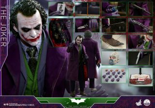 Hot Toys QS 010 1/4 Batman The Dark Knight Rises Joker Heath Ledger Normal Ver 12