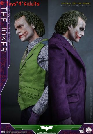 Hot Toys QS 010 1/4 Batman The Dark Knight Rises Joker Heath Ledger Normal Ver 7