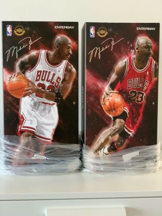 Enterbay Nba Masterpiece Michael Jordan Collectible Fig Series 1 Home & Away Set