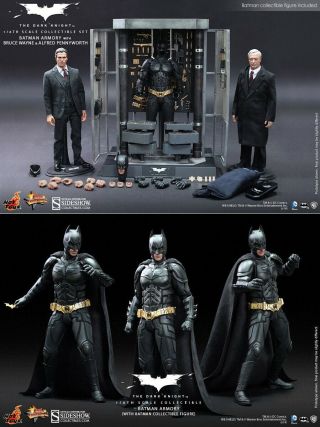 Hot Toys Batman Armory W/dark Knight Batman & Alfred & Bruce Mms236