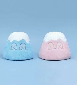 Kaws Holiday Japan Mount Fuji Plush Set Of 2 Pink And Blue Order Confirmed