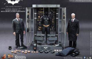 Hot Toys The Dark Knight Batman Armory W/ Bruce Wayne & Alfred 1/6 (mms236)