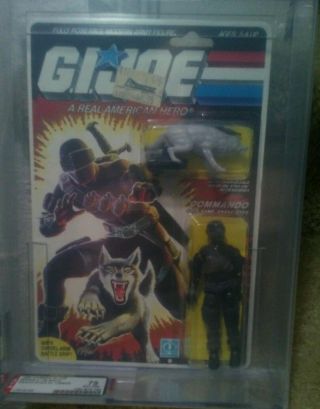 1985 1986 G.  I.  Joe Snake Eyes With Timber Moc Afa 75 U.  S.  Version Carded