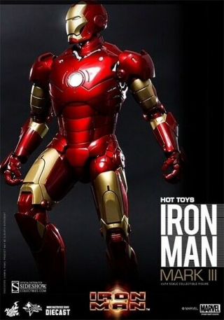 Sideshow Exclusive Hot Toys Iron Man Mark Iii Mk3 Mms256 - D07 Diecast