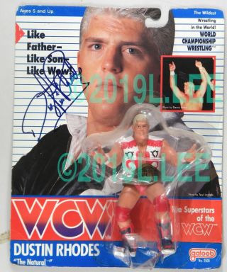Galoob Toys Wcw Wrestling Dustin Rhodes Moc Rare Uk Exclusive Worn