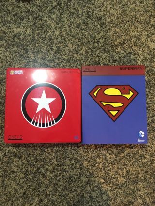 Mezco One 12 Superman Classic And Superman Red Son Brand