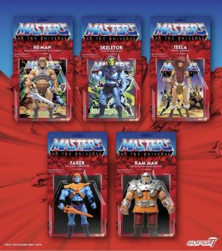 Super7 Motu Classics Motuc Masters Of The Universe Ultimates He - Man Set Of 5