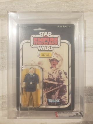 Vintage Star Wars 1980 Kenner Han Solo Hoth Esb 31 Back - A Afa 85 (80/85/85)
