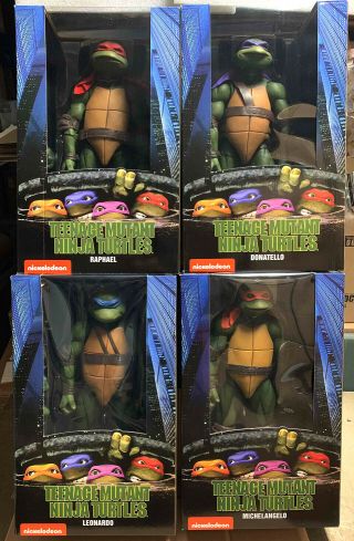 Neca 1990 Tmnt Teenage Mutant Ninja Turtles 1:4 Scale 4 Figure Set