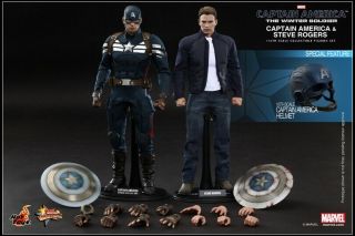 =mib= 1/6 Hot Toys Captain America & Steve Rogers : The Winter Soldier Mms243