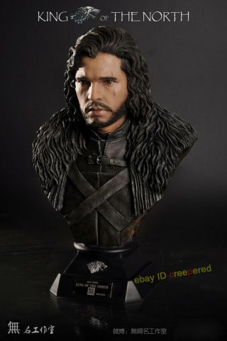 Game Of Thrones 1/2 Scale Jon Snow Bust Statue Painted Limited:200