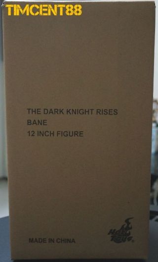 Hot Toys Mms183 Batman Dark Knight Rises 1/6 Bane Tom Hardy Brown Box
