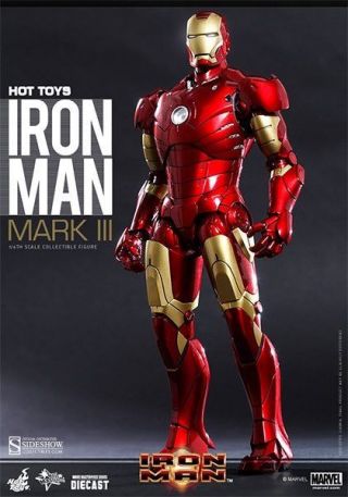 Hot Toys Iron Man Movie Mark Iii 3 Die - Cast 1:6 Scale Figure