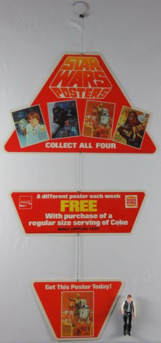 Vintage 1978 Burger King/coca - Cola Star Wars Poster Display C - 3po R2 - D2 Nm,