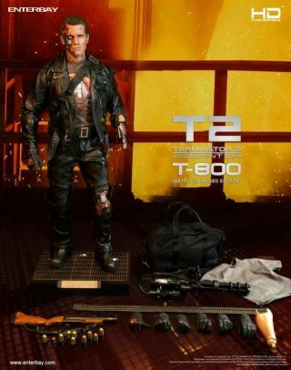 Terminator 2 Judgment Day Masterpiece T - 800 Battle Collectible Figure