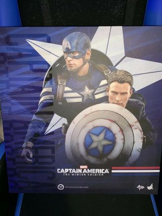 Hot Toys 1/6 Captain America Winter Soldier Mms243 Steve Rogers 2pack Set Figure