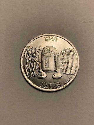 Star Wars 1985 Potf Prototype Droids R2 - D2 Silver (aluminum) Coin Kenner