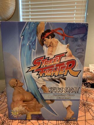 Sideshow Pop Culture Shock Street Fighter Ryu Vs Sagat Statue Diorama Scarring