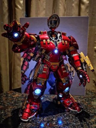 Comicave 1/12 Scale Iron Man Mk44 Action Figure Alloy Led Hulkbuster Model