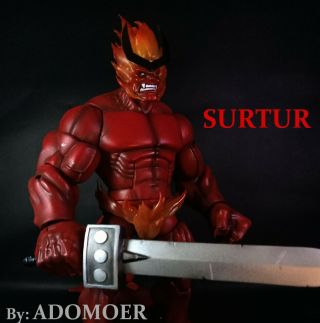 Custom Marvel Legends Surtur,  Ursa Major,  Mantis & Transonic Figure By Adomoer