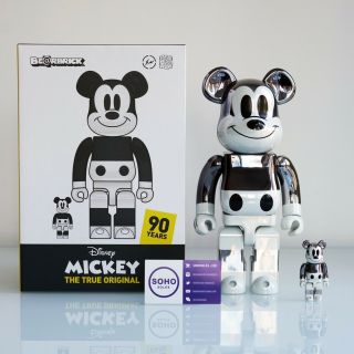 Medicom Fragment Mickey Mouse Exhibit Exhibition Nyc Bearbrick 400 100