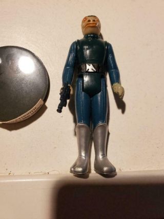 Rare Vintage Star Wars Blue Snaggletooth Complete Figure With Stand Nm