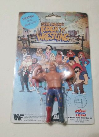 Rare Winston Toys Wwf Iron Sheik Rock N Wrestling Eraser Figure