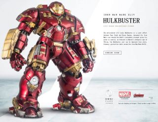 Comicave 1/12 Scale Iron Man Mk44 Alloy Led Hulkbuster Model,