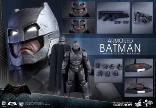 Hot Toys 1/6 Dc Batman V Superman Dawn Of Justice Mms349 Armored Batman Figure