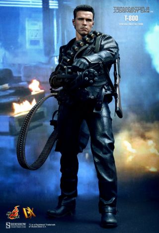 Hot Toys Terminator 2: Judgment Day T - 800 Figure Dx10 1/6th Scale -