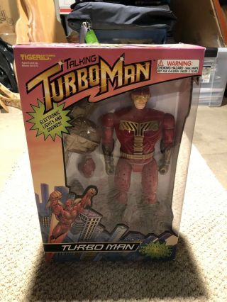Talking Turboman Deluxe 13.  5 " 1996 Tiger Electronics.