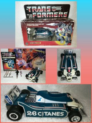 Hasbro Transformers Autobot Spy Mirage 1984 G1 Action Figure Rare Box Weapons