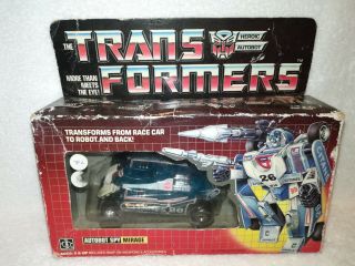 Hasbro Transformers Autobot Spy Mirage 1984 G1 Action Figure Rare Box Weapons 2