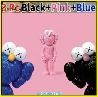 2019 Kaws Bff Exclusive 3 In 1 Black,  Pink,  Blue Limited Edition 2019
